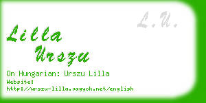 lilla urszu business card